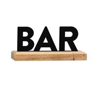 Rerum & Consilium Scritta bar in legno e metallo | 17,5 x 7,5 cm | decorazione per bar di alta qualità