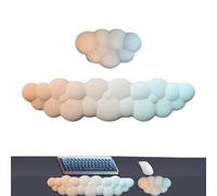 Res. da polso con mouse sul cloud, tastiera con poggiapolsi nel cloud - 2 poggiapolsi a forma di nuvola - Comodo poggiapolsi in memory foam, bel poggiapolsi antiscivolo per tasti