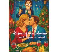 Resaca para colorear: Cena de empresa en Navidad