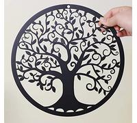 RESACO Albero della vita da parete in metallo, albero della vita, decorazione da parete con albero genealogico, 28 cm, da appendere alla parete per bagno, cucina, soggiorno, camera da letto, interni