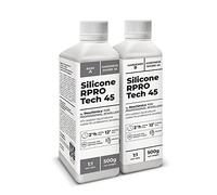 Gomma siliconica Traslucida 1:1, R PRO Tech 45, Facile da Usare e Atossica, Molto Resistente agli Strappi,Silicone per stampi per Il Fai da Te con Alte proprietà meccaniche (1 kg)
