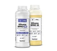 Reschimica Gomma siliconica 1:1 R PRO 30, Non tossica, Semplice da Usare, Resistente alla Rottura, 30 Shore, Compatibile con resine epossidiche, Gesso, Cera e Altri Materiali (1 kg)
