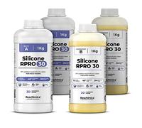 Gomma siliconica 1:1 R PRO 30, non tossica, semplice da usare, resistente alla rottura, 30 shore, compatibile con resine epossidiche, gesso, cera e altri materiali (4 kg)