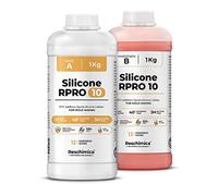 Gomma siliconica liquida per stampi Morbidi R PRO 10 atossica e Facile da Usare (1:1), Alta Resistenza alla lacerazione e alla Rottura, Ideale per stampi Fai da Te (2 kg)