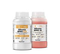 Gomma siliconica liquida per stampi morbidi R PRO 10 atossica e facile da usare (1:1), alta resistenza alla lacerazione e alla rottura, ideale per stampi fai da te (500 gr)