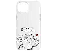 Rescue Dog Pitbull Disegno Salvataggio Mamma Adotta Non Negozio Custodia per iPhone 15 Plus