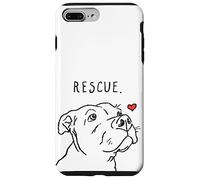 Rescue Dog Pitbull Disegno Salvataggio Mamma Adotta Non Negozio Custodia per iPhone 7 Plus/8 Plus
