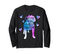 Rescue è Il Mio Pitbull Acquerello della Razza Preferita Maglia a Manica