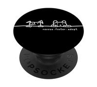 Rescue Foster Adotta l'arte di cani e gatti PopSockets PopGrip Adesivo