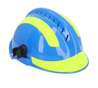 Rescue Hard Hat, with Adjustable Lining, Heat, and Shock Absorbing Slotted Safety Helmet, for Construction and Industrial Workplaces (Blu)