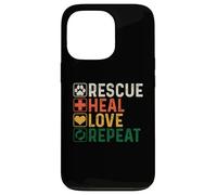 Rescue Heal Love Repeat | Amante degli animali domestici | Cuccioli di cani Custodia per iPhone 13 Pro