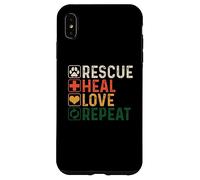 Rescue Heal Love Repeat | Amante degli animali domestici | Cuccioli di cani Custodia per iPhone XS Max