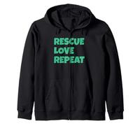 Rescue Love Repeat Felpa con Cappuccio