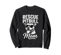 Rescue Pitbull Mom Dog Lover Dichiarazione Felpa