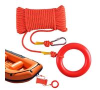 Rescue Rope - Reinforced Filament 0.8cm 10m 20m 30m Floating Reflective Durable | Rappelling Rope With Ring Fall Protection Kit | For Boating Fishing Camping Swimming Lifesaving Mooring Dock Kayak Use