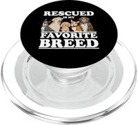 Rescued è la mia razza preferita, cane da salvataggio, mamma e papà PopSockets PopGrip per MagSafe