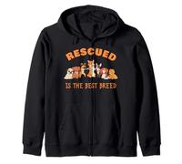 Rescued è la Migliore Razza: rifugio per Il Salvataggio del Cane e adozione Felpa con Cappuccio