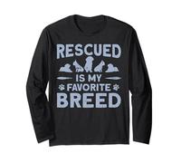Rescued Is My Favorite Breed Animal Rescue Maglia a Manica