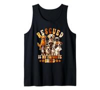 Rescued Is My Favorite Razza Animale Salvataggio Dog Amante Canotta