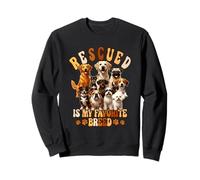 Rescued Is My Favorite Razza Animale Salvataggio Dog Amante Felpa