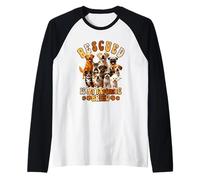 Rescued Is My Favorite Razza Animale Salvataggio Dog Amante Maglia con Maniche Raglan