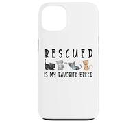 Rescued is my favorite razza Cute Cats Save Preventivo Custodia per iPhone 13
