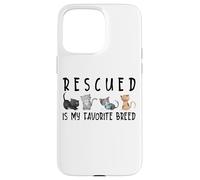 Rescued is my favorite razza Cute Cats Save Preventivo Custodia per iPhone 15 Pro Max
