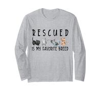 Rescued is My Favorite Razza Cute Cats Save Preventivo Maglia a Manica