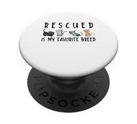 Rescued is my favorite razza Cute Cats Save Preventivo PopSockets PopGrip Adesivo