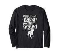 Rescued Is My Favorite Razza Salvataggio Cane di Salvataggio Cani Maglia a Manica