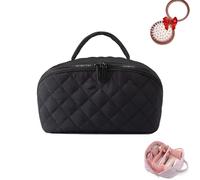 Researcheri/Instructof/Totaladdly/Appraisala/Gettoreach Travel Makeup Bag for Woman, Makeup Bag for Women Fashion Large, With Handle and Divider for Travel, Outings, Business Trips (Black)