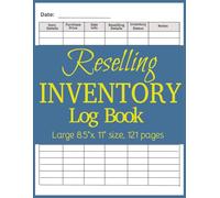 Reselling Inventory Log Book: Inventory Tracker Notebook for Small Businesses - Easily track your listings, sales, costs, and profits. Stay organized ... with simple, effective record-keeping.