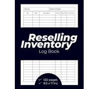 Reselling Inventory Log Book: Organized Tracker for Purchase Dates, Costs, Suppliers, Sales, and Profits