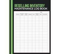 Reselling Inventory Log Book: Product Inventory Tracker to Log Sourcing, Sales, Pricing, Fees, and Business Profits