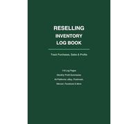 Reselling Inventory Log Book: Track Purchases, Sales and Profits for eBay, Poshmark, Mercari and More