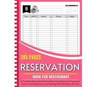 Reservation Book for Restaurant: One Page Per Day Planner From 1 January to 31 December 2026