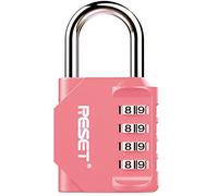 RESET-060 Lucchetto a 4 cifre, altezza utile 31 mm, rosa, 1 pz