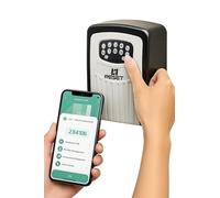RESET-104 Cassetta portachiavi Bluetooth - resistente alle intemperie, IPX5 idrorepellente, struttura in metallo robusto, tastiera retroilluminata, codice preimpostato 6 cifre, modificabile 8-10