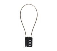 RESET-200 (1 Pack) Lucchetto a Combinazione a 4 Cifre con Cavo da 30 cm, Ideale per Armadietti, Bidoni della Spazzatura, Contenitori, Armadietti, Valigie, Armi, Biciclette, Caschi, Diametro 3 mm, Nero