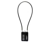 RESET-200 Lucchetto a combinazione con cavo, 4 cifre, 3 mm, 50 cm, 1 pezzo | Include 1 lucchetto. 50 cm misurano solo il cavo, non il corpo; cavo da 3 mm e terminale devono passare in ogni apertura.