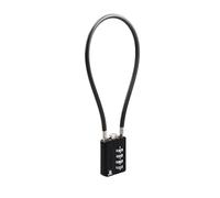 RESET-204 Lucchetto con cavo e codice a 4 cifre, 30 cm, 5 mm, 1 pezzo, nero