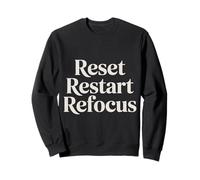 Reset Restart Refocus Growth Productivity Mindset - Felpa