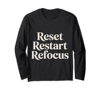 Reset Restart Refocus Growth Productivity Mindset - Maglia a Manica
