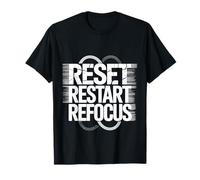 Reset Restart Refocus Growth Productivity Mindset |- Maglietta