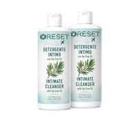 RESET Travel Detergente Intimo con Tea Tree Oil, Formula Delicata, Formato Viaggio - 2 Flaconi da 50 ml
