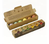 Resetea Confezione da 6 bombe di semi viola dell'Atlantico Fiori del Mediterraneo Miele, Arancio e Fiore Rosso