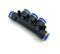 ResGcx PY Tipo Pneumatico Idraulico Connettore a Spinta Rapida Tubo da 6mm 8mm Giunto Fluido a 3 Vie Composito ad Alto Modulo 2 Pezzi for(8mm-5 Way port-2pcs)