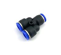 ResGcx PY Tipo Pneumatico Idraulico Connettore a Spinta Rapida Tubo da 6mm 8mm Giunto Fluido a 3 Vie Composito ad Alto Modulo 2 Pezzi for(PY-8mm-2pcs)