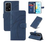Reshias Cover per Honor 200 Lite 5G con 1 Pezzo Vetro Temperato Pellicola Protettiva, Pelle PU e Flip Custodia, Funzione Supporto e Portafoglio Caso (Blu)