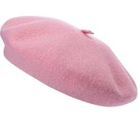 reshmena Berretto da donna in stile francese, in lana, tinta unita, classico, unisex, morbido, caldo, per attività all'aperto, vintage, per artisti, rosa, Taglia unica